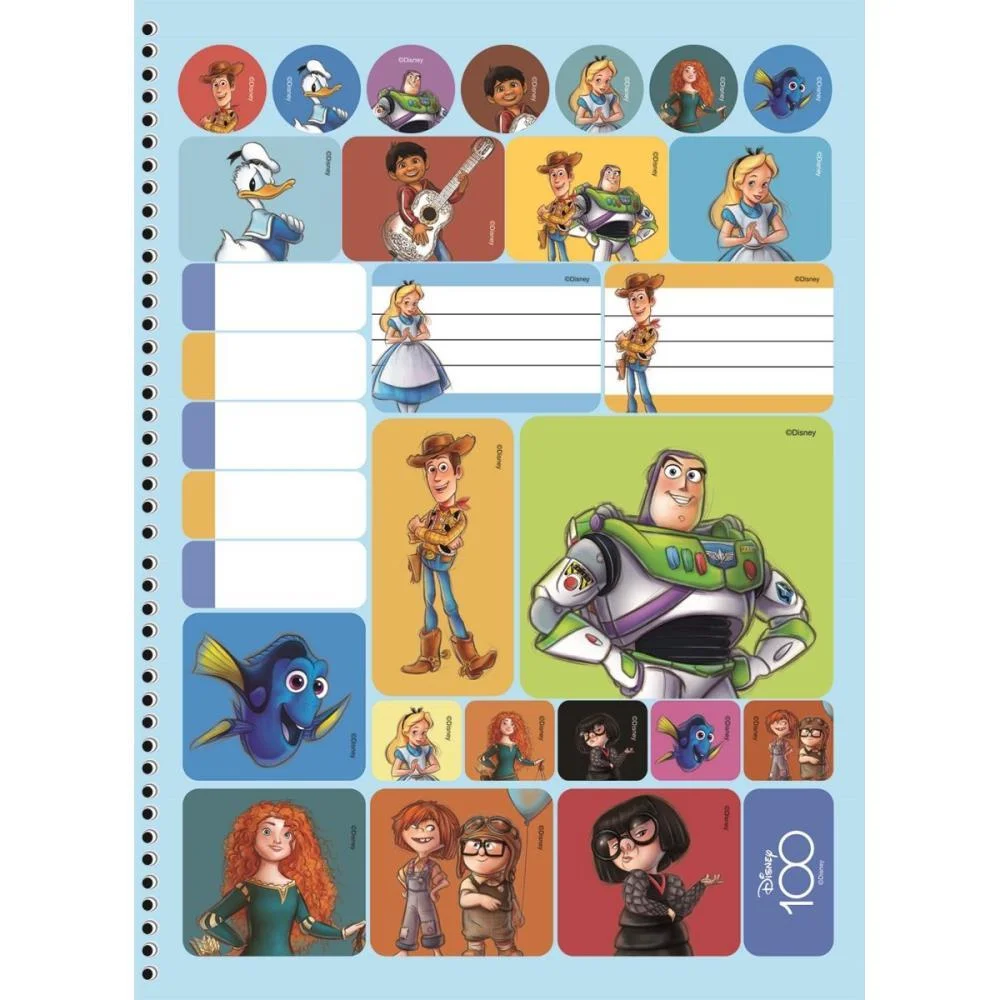 CADERNO 10X1 CAPA DURA DISNEY 100 160F ANIMATIVA (PCT.C/04) - imagem 7