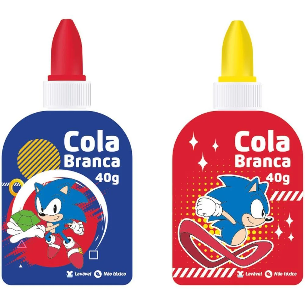 COLA ESCOLAR SONIC 40G. 2 ESTAMPAS LEONORA (DP.C/12) - imagem 4