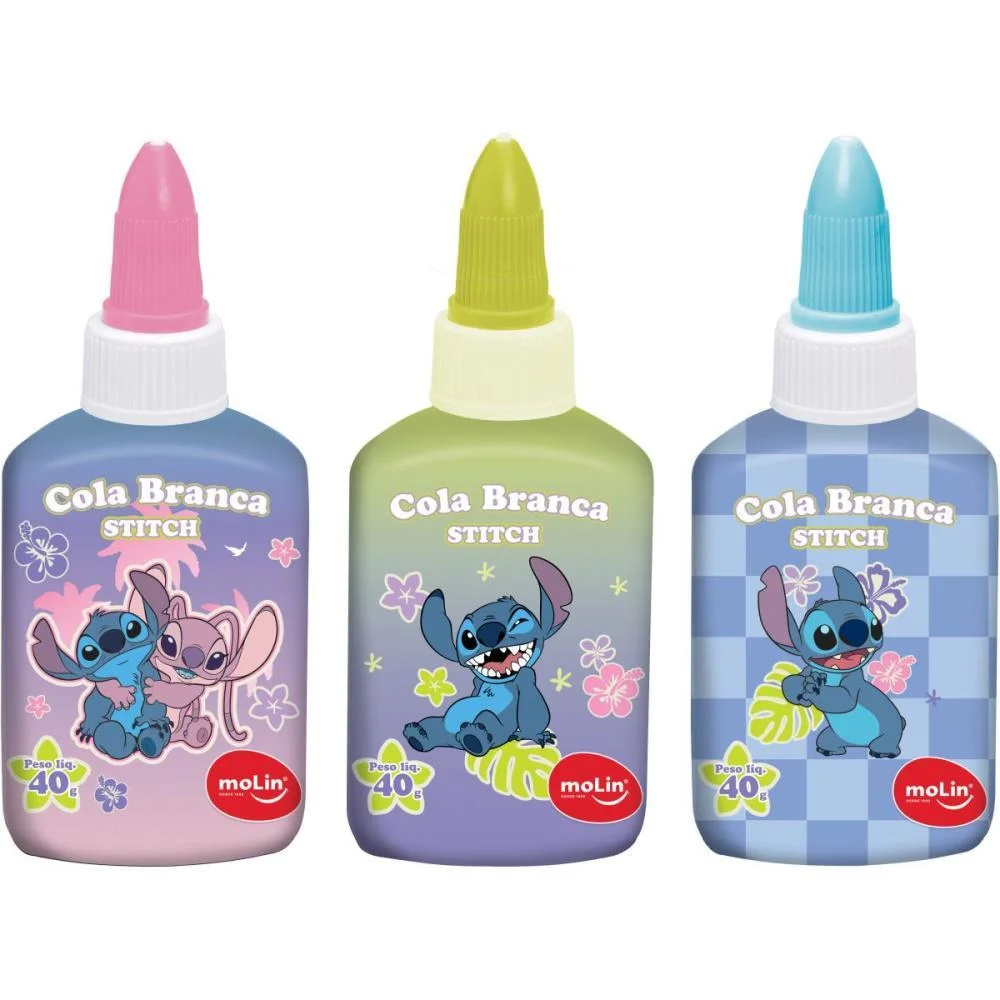 COLA ESCOLAR STITCH 40G MOLIN (DP.C/12) - imagem 3