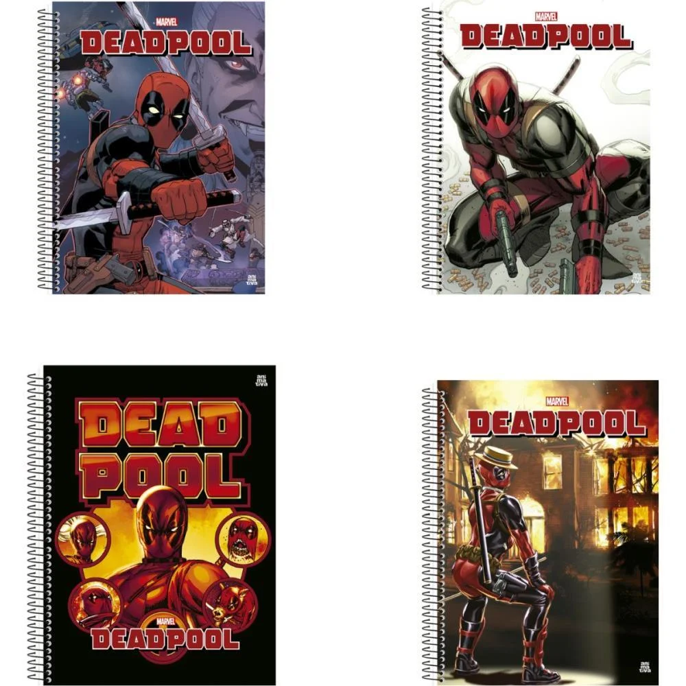 CADERNO 10X1 CAPA DURA DEADPOOL 160F ANIMATIVA (PCT.C/04) - imagem 2