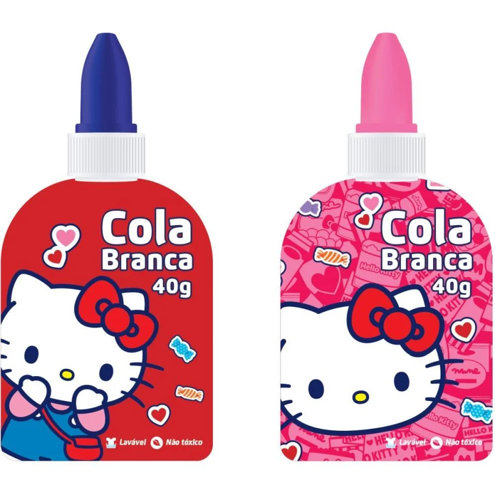 COLA ESCOLAR HELLO KITTY 40G. 2 ESTAMPAS LEONORA (DP.C/12) - imagem 3