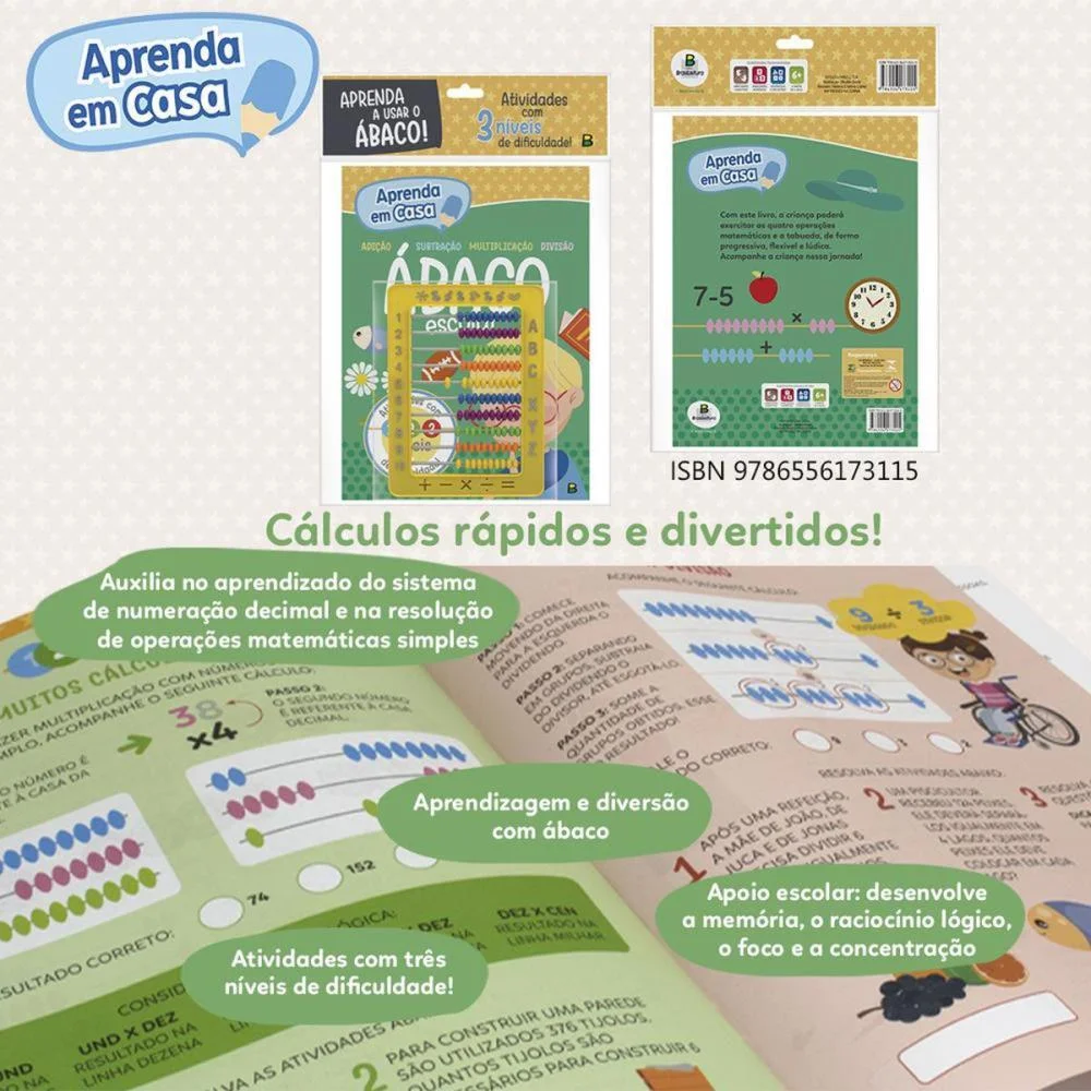 CONTADOR ABACO APRENDA EM CASA 100ARG13X18,3C TODOLIVRO (UNIDADE) - imagem 4