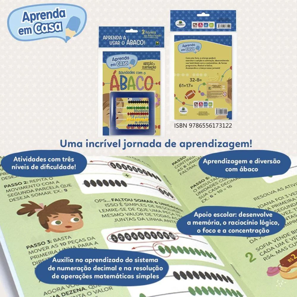 CONTADOR ABACO APRENDA EM CASA 50ARG.11,5X11 TODOLIVRO (UNIDADE) - imagem 4