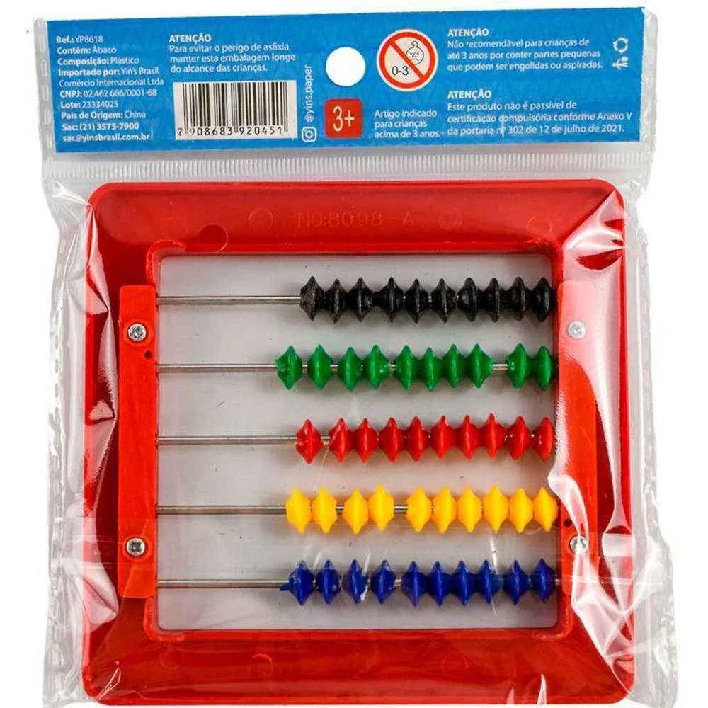 CONTADOR ABACO PLASTICO 5HASTES/50BOLINHA (S) YINS (UNIDADE) - imagem 4
