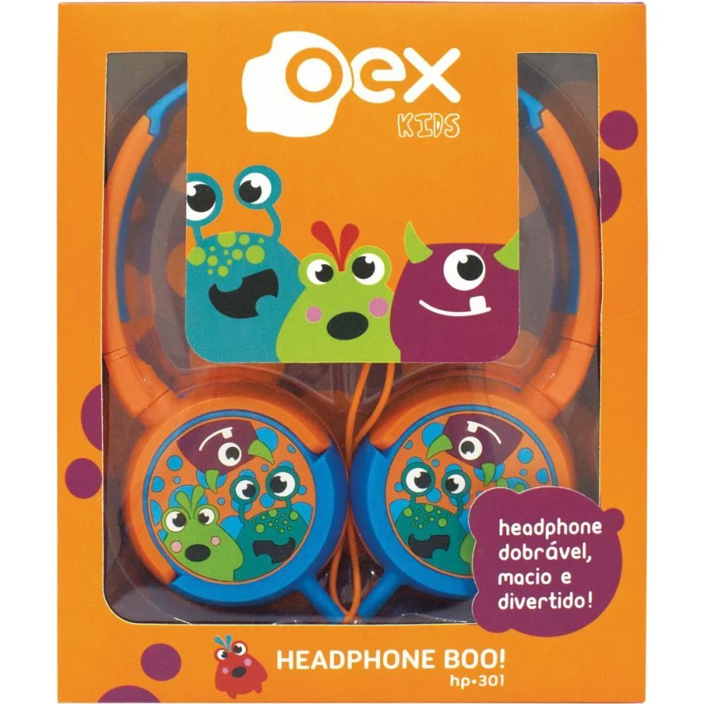FONE DE OUVIDO BOO INFANTIL 15W CABO 1,2M NEWEX (UNIDADE) - imagem 2