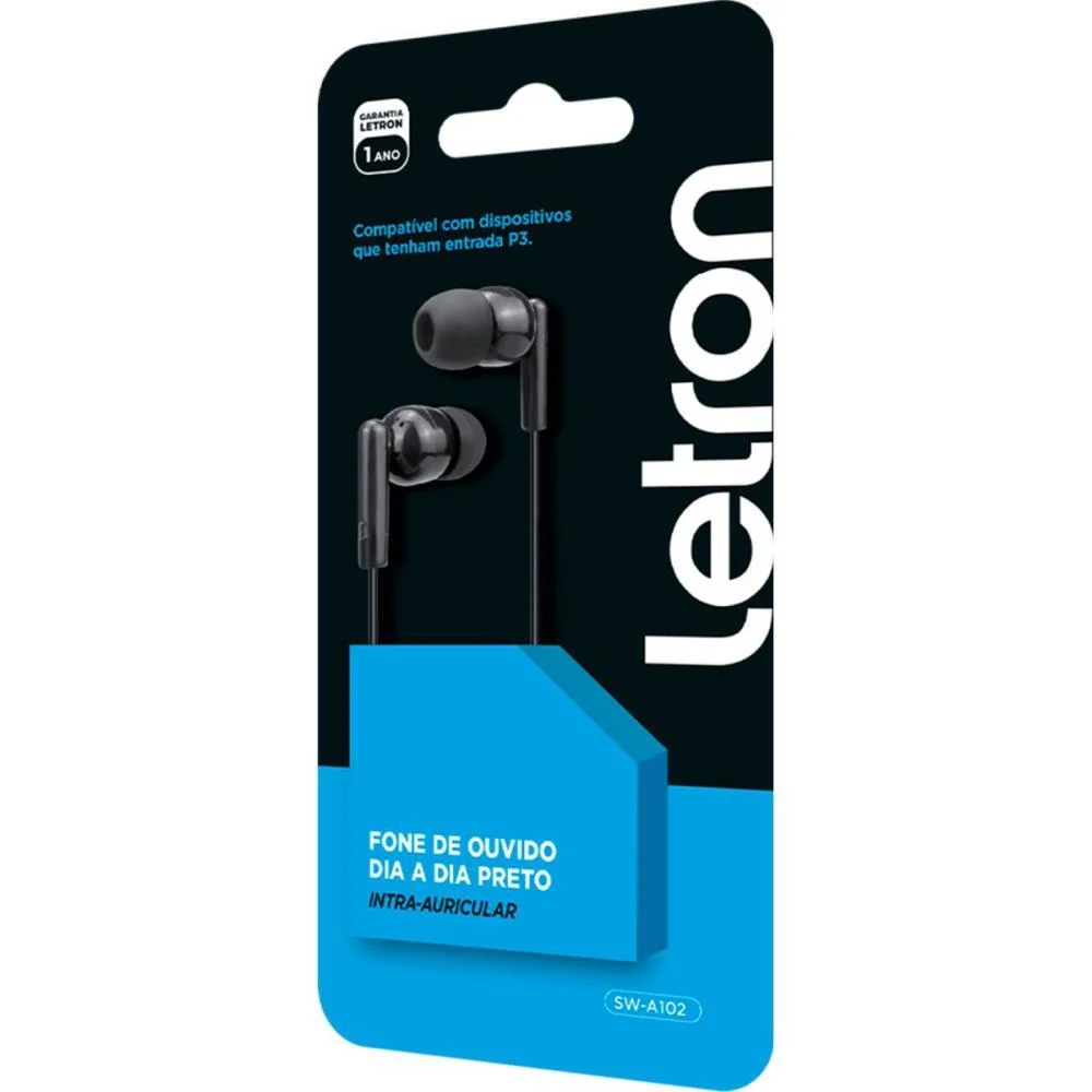 FONE DE OUVIDO LETRON INTRA AURICULAR P2 PT LEONORA (UNIDADE) - imagem 4