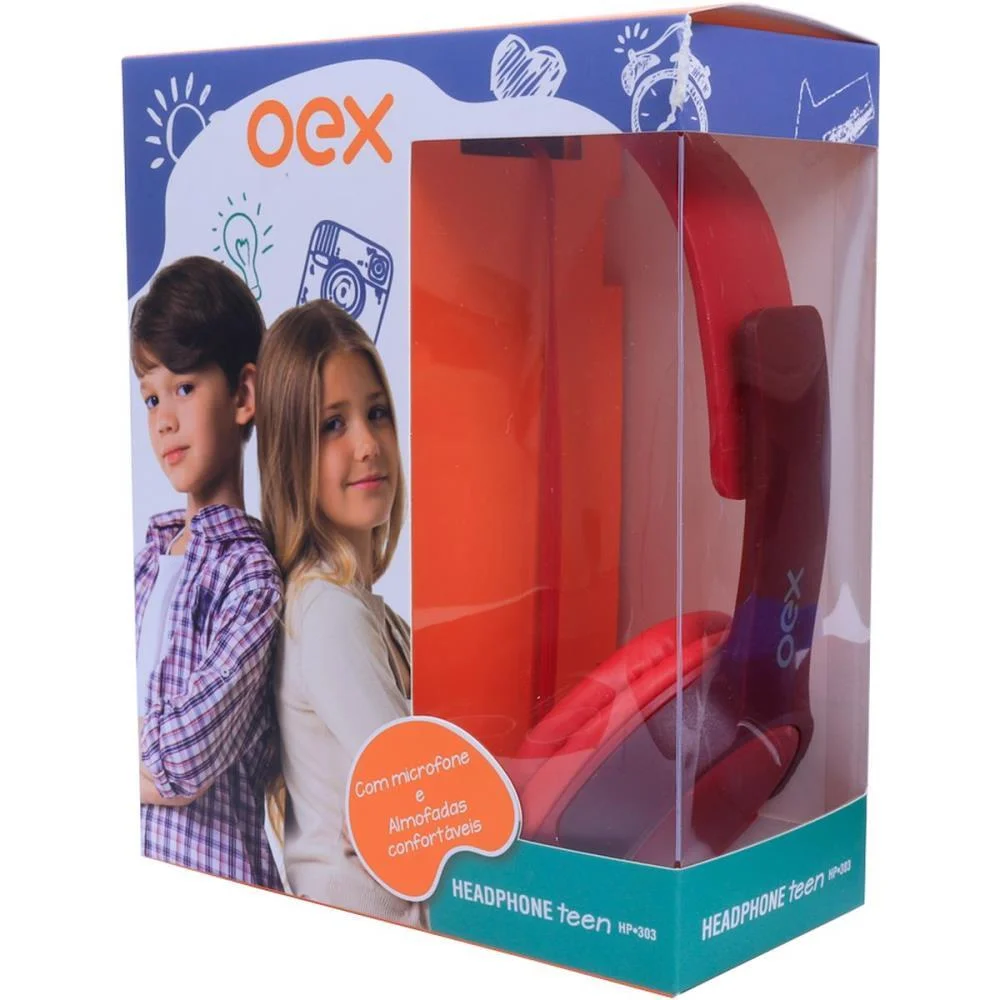 FONE DE OUVIDO COM MICROFONE HEADPHONE TEEN CABO 1,2M VM. NEWEX (UNIDADE) - imagem 4