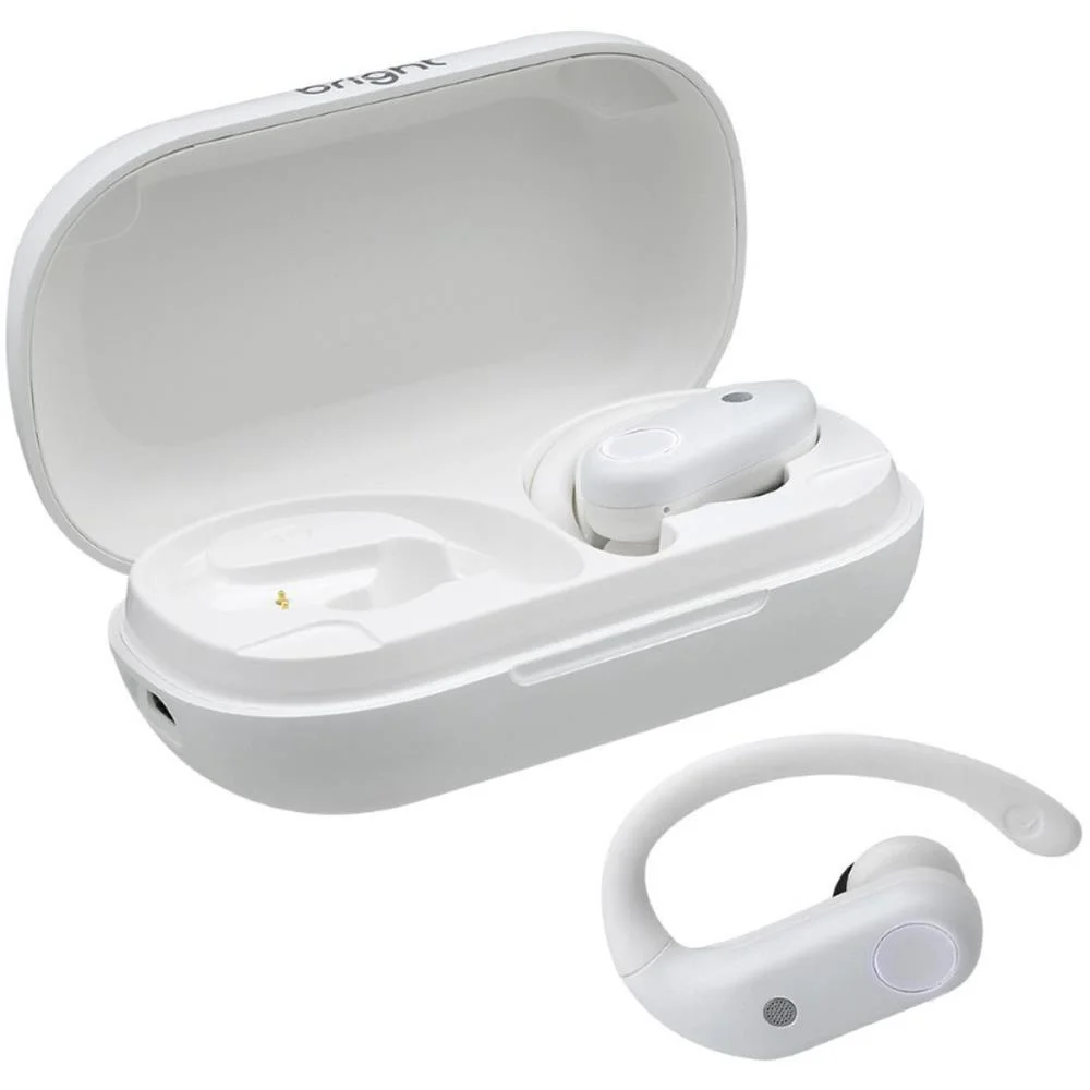 FONE DE OUVIDO BLUETOOTH SPORT 5.0 IPX6 BRANCO BRIGHT (UNIDADE) - imagem 2