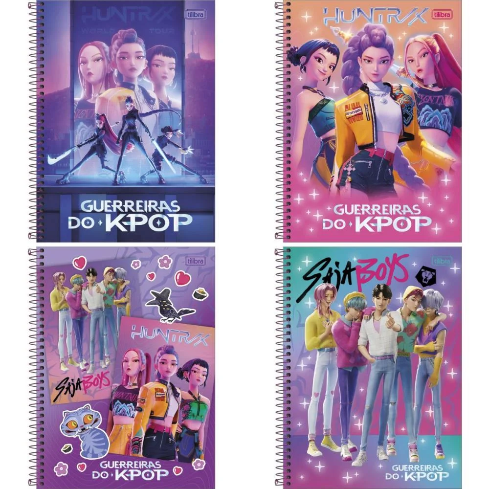 CADERNO 10X1 CAPA DURA GUERREIRAS DO K-POP 160FLS TILIBRA (PCT.C/04) - imagem 4