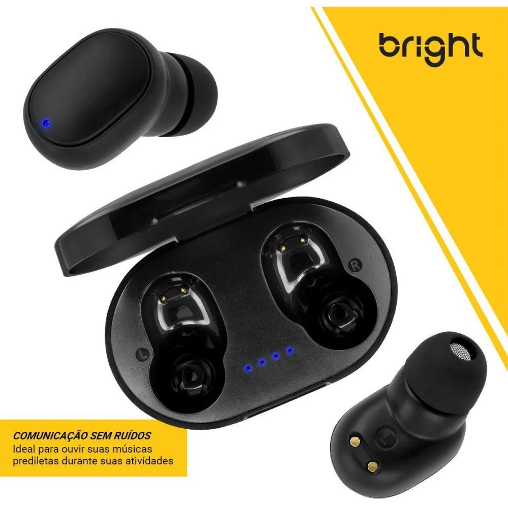 FONE DE OUVIDO BLUETOOTH MAX SOUND PRETO BRIGHT (UNIDADE) - imagem 5