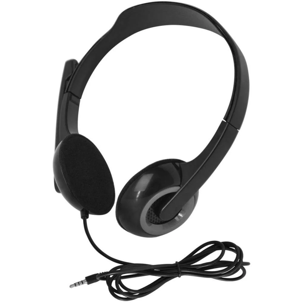 FONE DE OUVIDO COM MICROFONE HEADSET C/FIO CONEXAO P3 PRETO MULTI (UNIDADE) - imagem 6