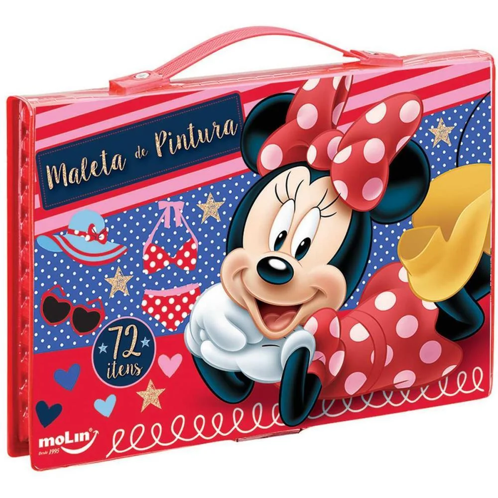 MALETA PARA PINTURA MINNIE COMPLETA PLAST. 72ITENS MOLIN (UNIDADE) - imagem 4