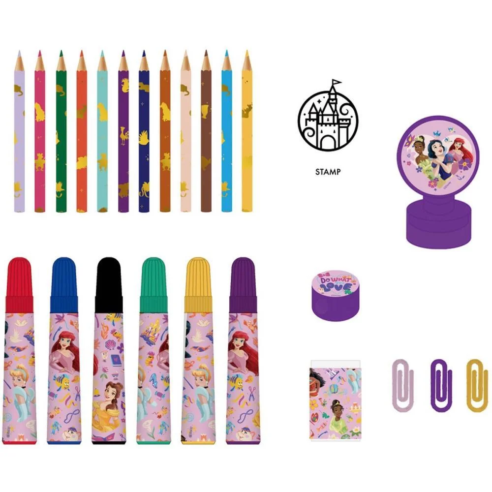 MALETA PARA PINTURA PRINCESAS KIT PINTURA C/ADESIV TOYNG (UNIDADE) - imagem 4