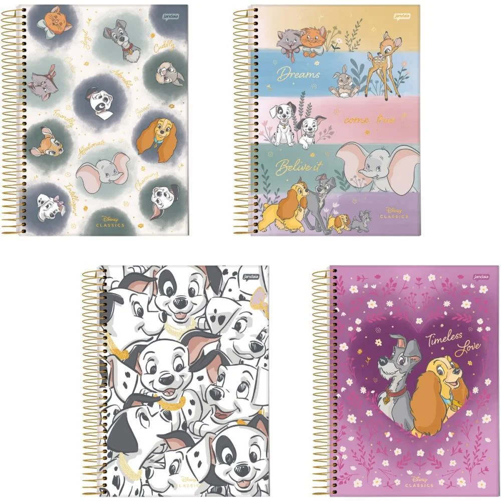 CADERNO 10X1 CAPA DURA DISNEY CLASSICOS 160FLS. I.A JANDAIA (PCT.C/04) - imagem 3