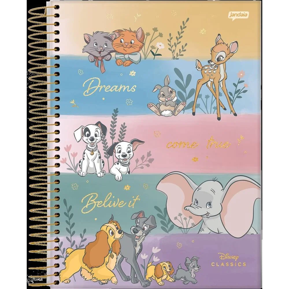CADERNO 10X1 CAPA DURA DISNEY CLASSICOS 160FLS. I.A JANDAIA (PCT.C/04) - imagem 5