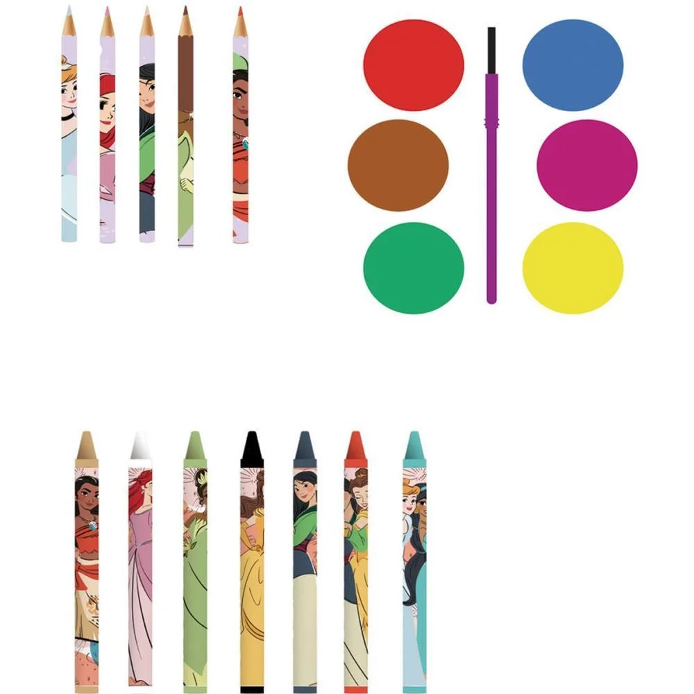 MALETA PARA PINTURA PRINCESAS KIT PINTURA C/ADESIV TOYNG (UNIDADE) - imagem 3