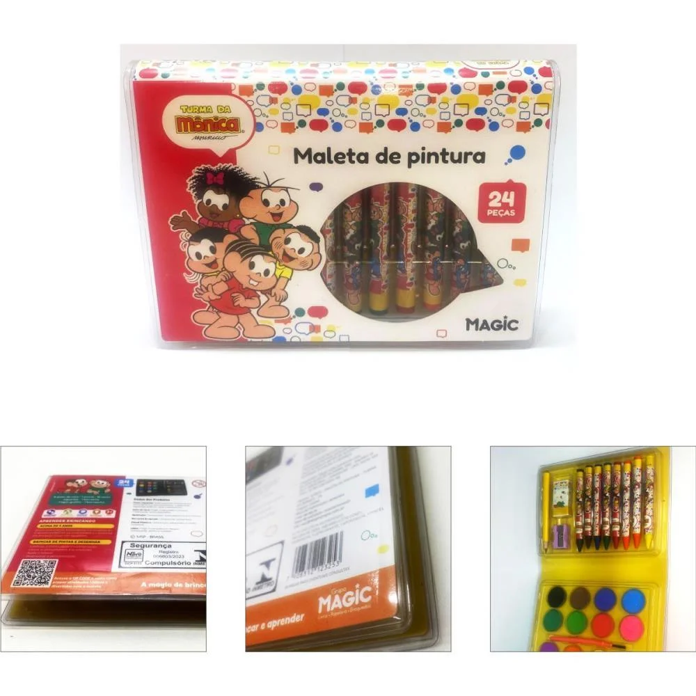 MALETA PARA PINTURA TURMA DA MONICA 24 PECAS MAGIC KIDS (UNIDADE) - imagem 4