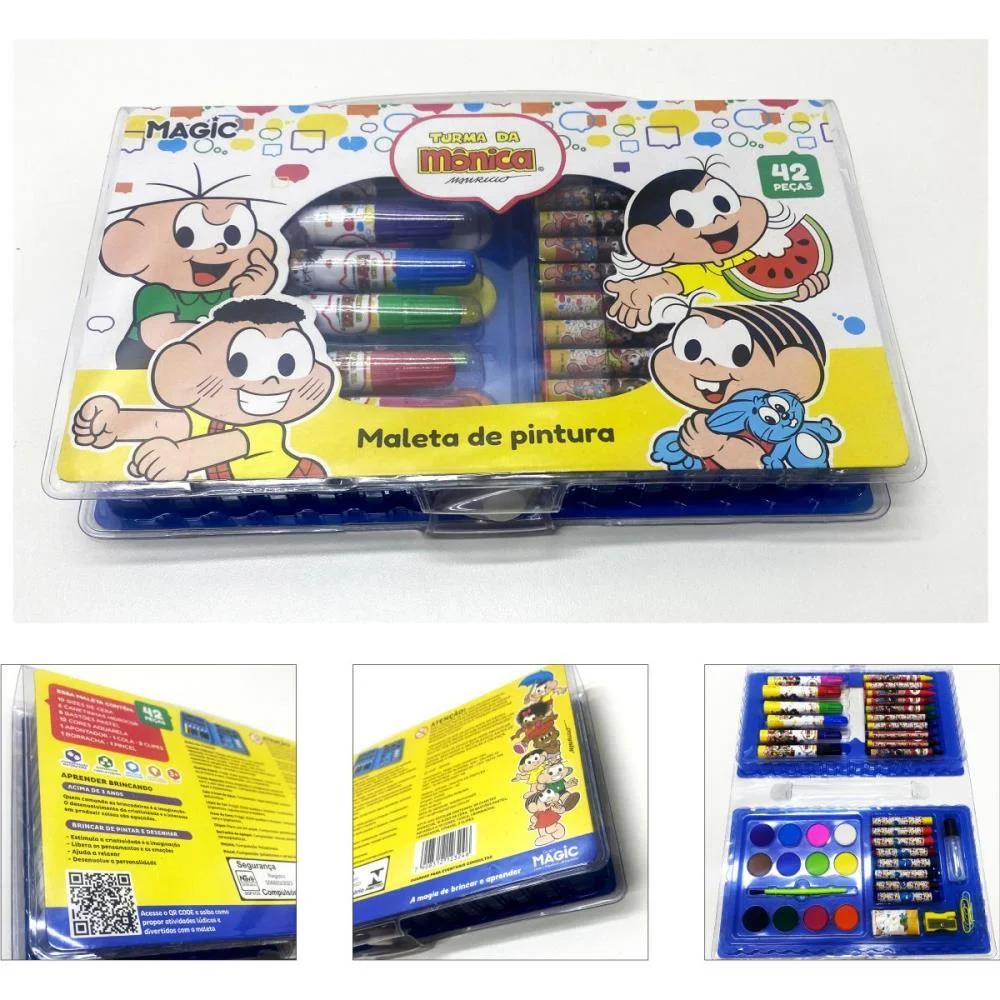 MALETA PARA PINTURA TURMA DA MONICA 42 PECAS MAGIC KIDS (UNIDADE) - imagem 4