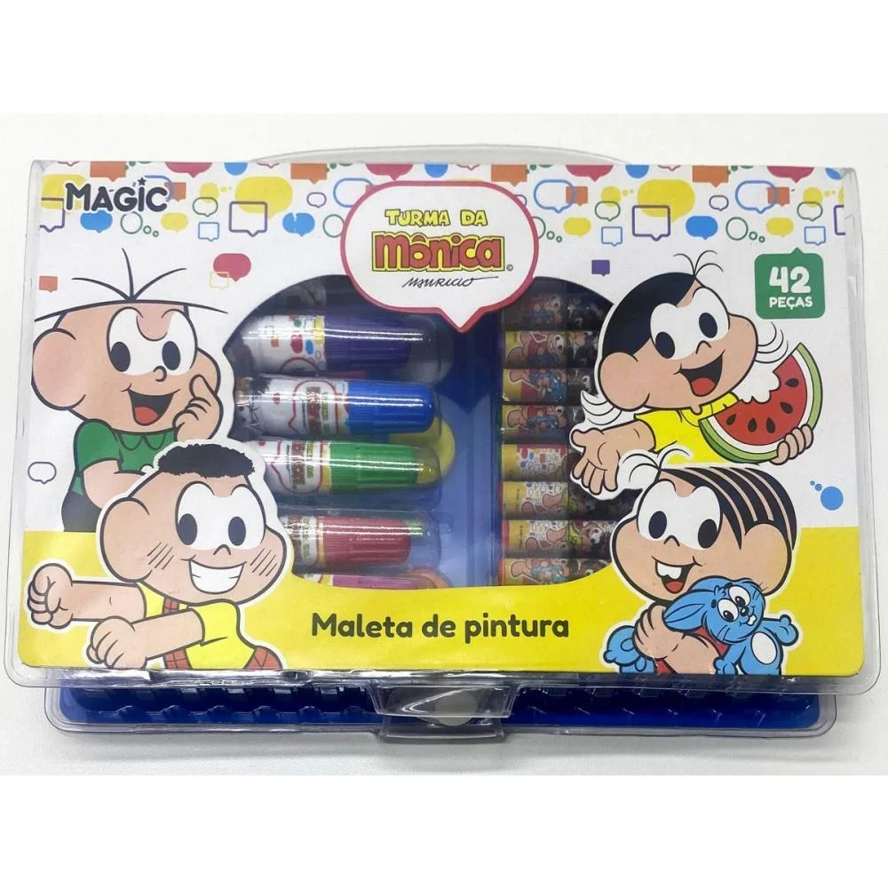 MALETA PARA PINTURA TURMA DA MONICA 42 PECAS MAGIC KIDS (UNIDADE) - imagem 5