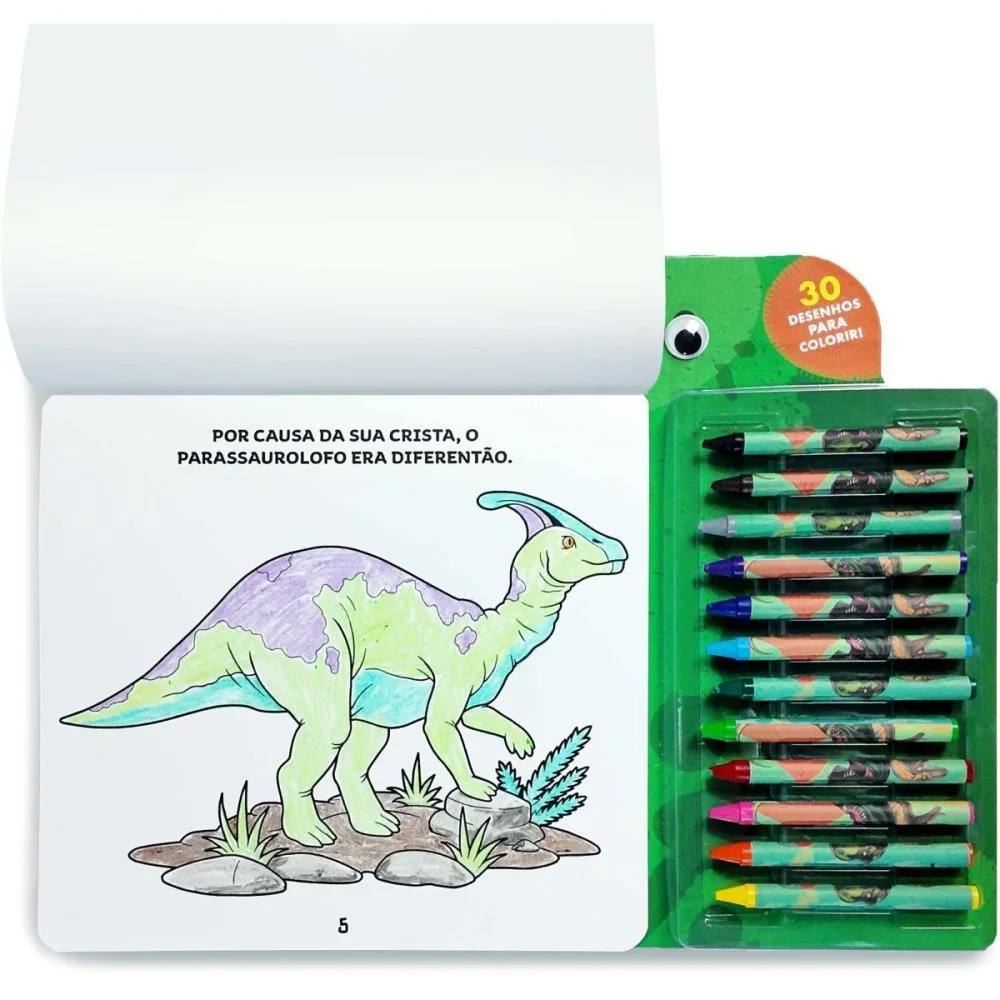MALETA PARA PINTURA COLORINDO DINOSSAUROS C/GIZ MAGIC KIDS (UNIDADE) - imagem 5