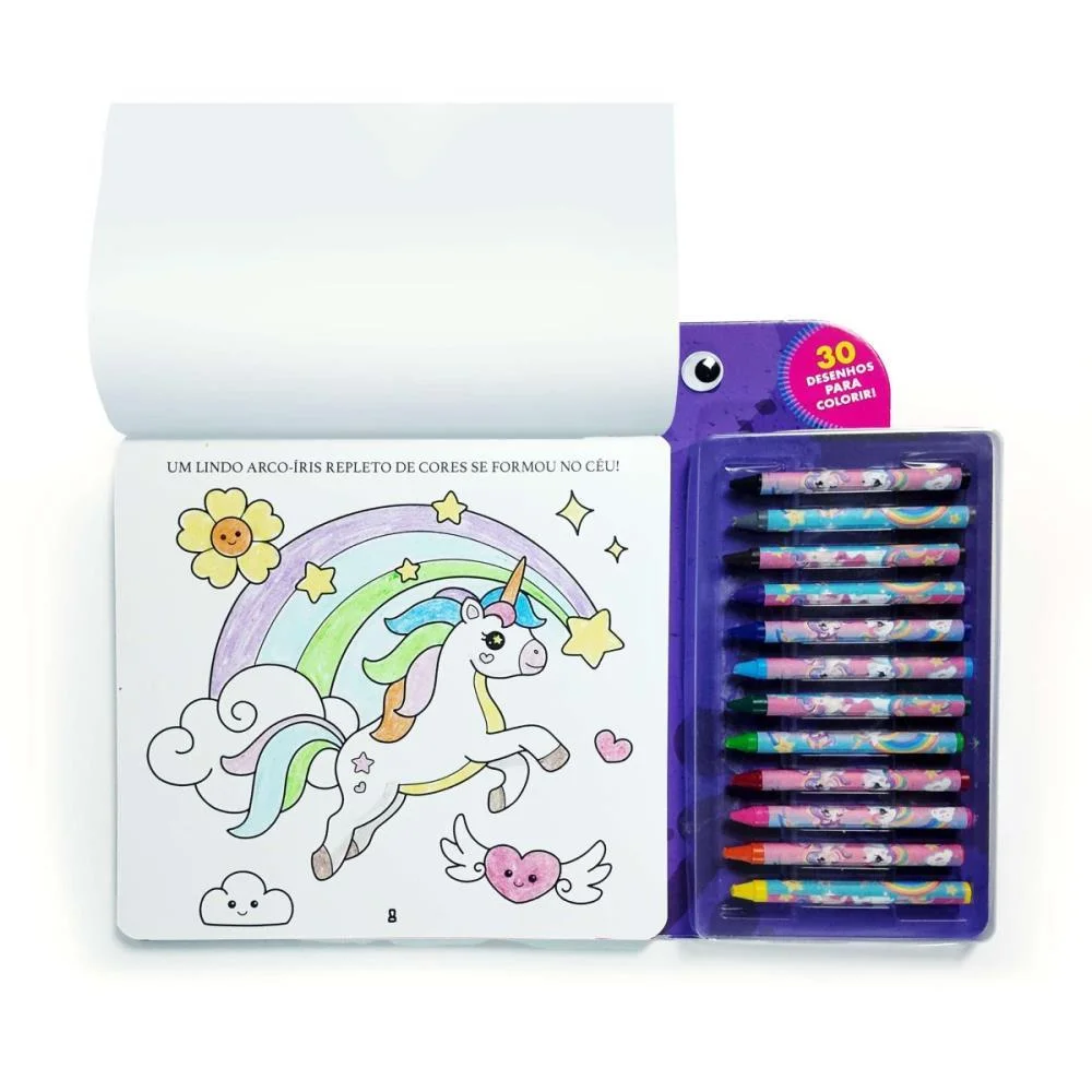 MALETA PARA PINTURA COLORINDO UNICORNIOS C/GIZ MAGIC KIDS (UNIDADE) - imagem 4