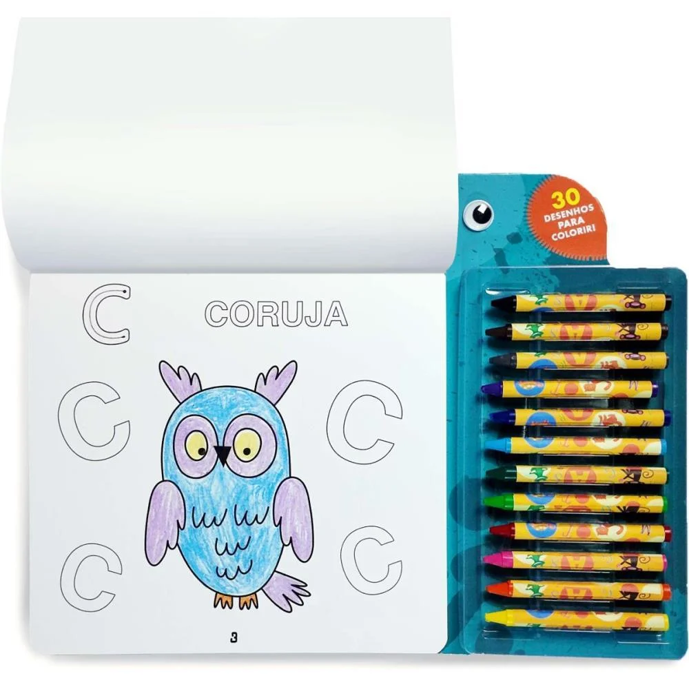 MALETA PARA PINTURA COLORINDO O ALFABETO C/GIZ 30P MAGIC KIDS (UNIDADE) - imagem 4