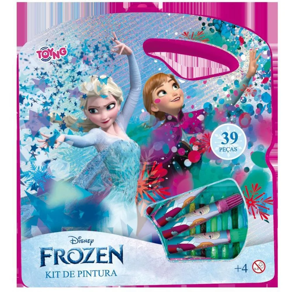 MALETA PARA PINTURA FROZEN KIT C/39 PECAS TOYNG (UNIDADE) - imagem 4