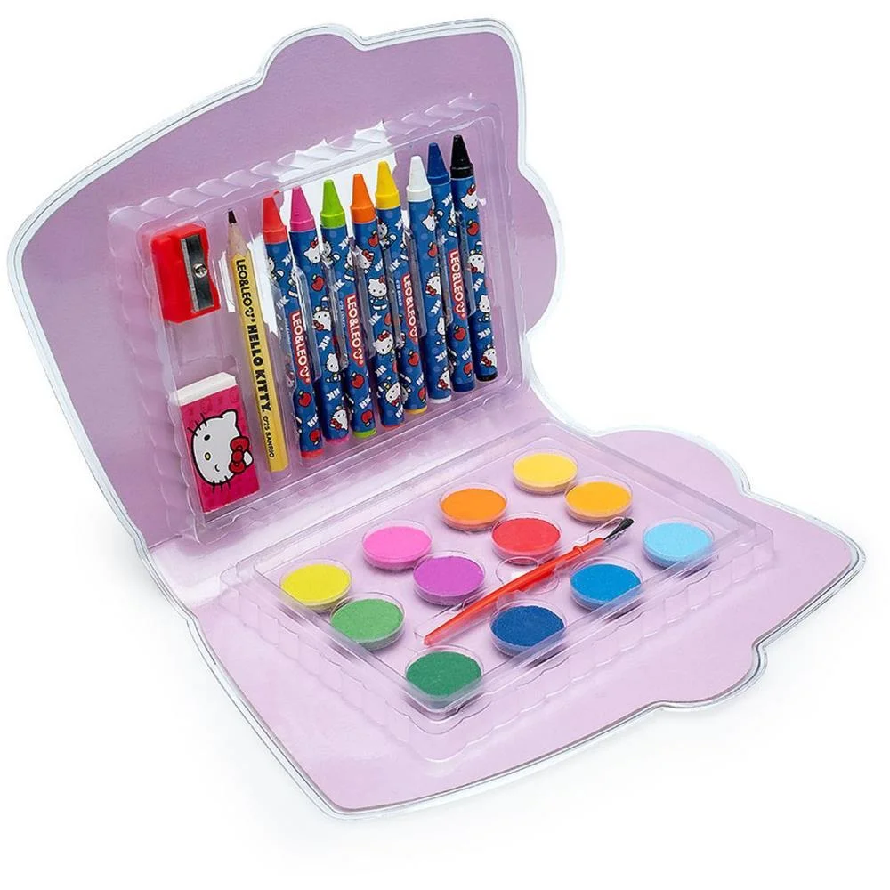 MALETA PARA PINTURA HELLO KITTY 24 PEÇAS LEONORA (UNIDADE) - imagem 5