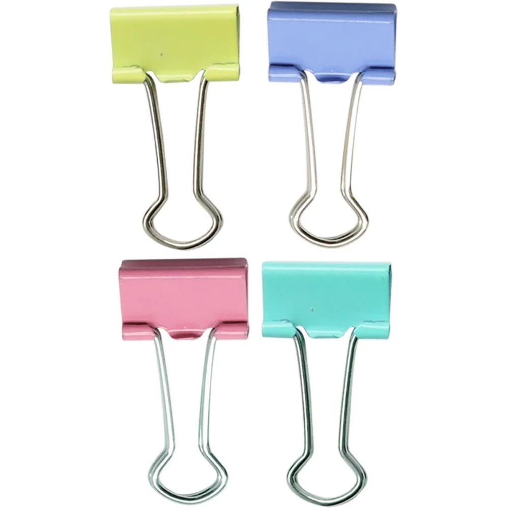 PRENDEDOR DE PAPEL JOCAR BINDER 19MM COLORIDO LEONORA (POTE-40) - imagem 4