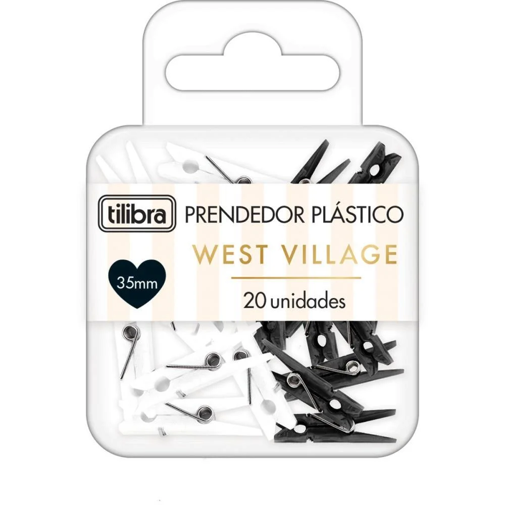 PRENDEDOR DE PAPEL WEST VILLAGE 32MM PT/BR C/20UN TILIBRA (BLISTER) - imagem 2