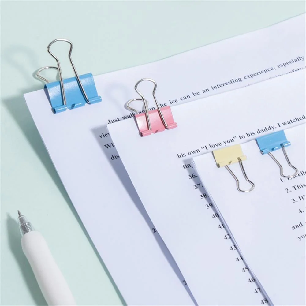 PRENDEDOR DE PAPEL BINDER CLIPS SET COLOR. 50PCS DELI (POTE-50) - imagem 3