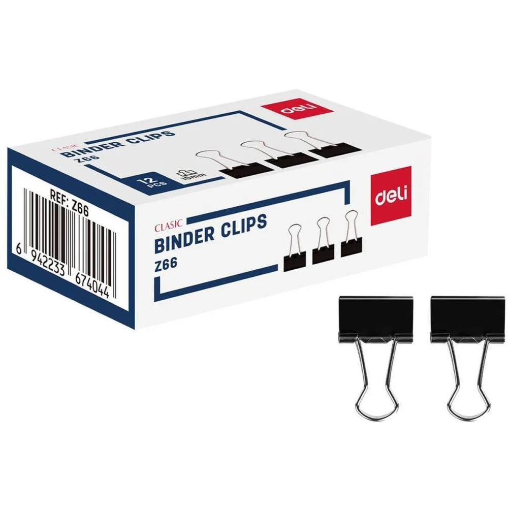 PRENDEDOR DE PAPEL EFFORTLESS 15MM DELI (CX.C/12) - imagem 2