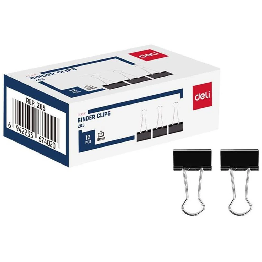 PRENDEDOR DE PAPEL EFFORTLESS 19MM DELI (CX.C/12) - imagem 3