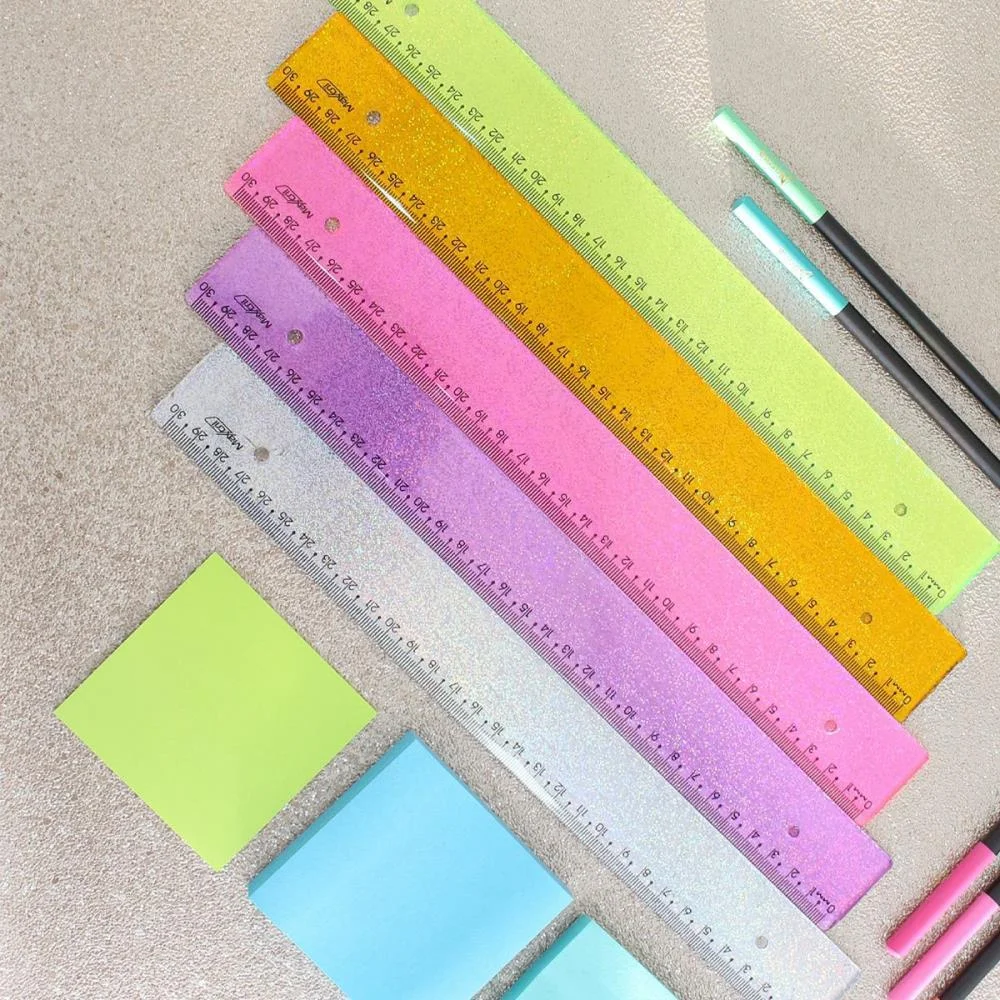 REGUA DE POLIESTIRENO NEW LINE HOLOG.GLITTER 30CM MAXCRIL 10 Unidades - imagem 5