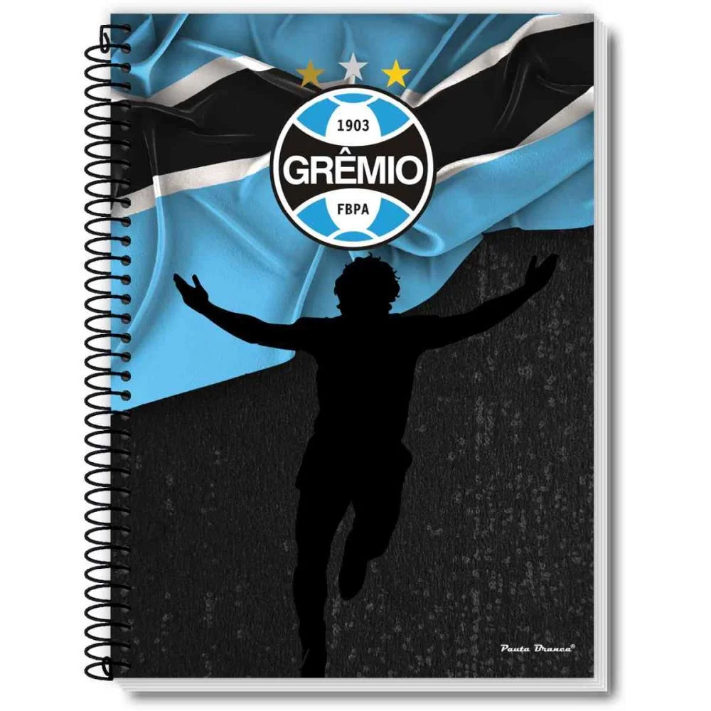CADERNO 10X1 CAPA DURA GREMIO 160FLS PAUTA BRANCA (PCT.C/02) - imagem 3