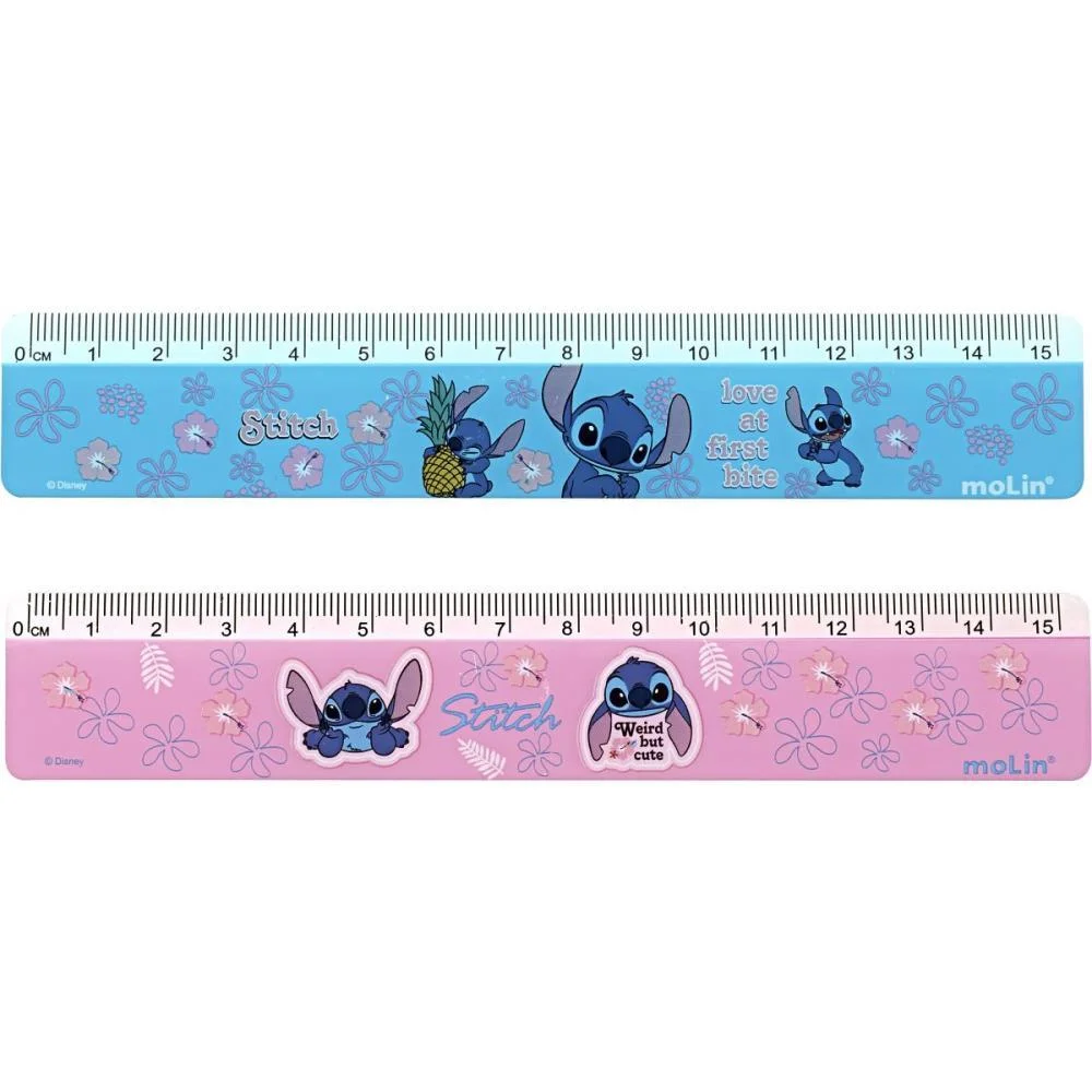 REGUA DE POLIESTIRENO STITCH 15CM (S) MOLIN (UNIDADE) - imagem 3