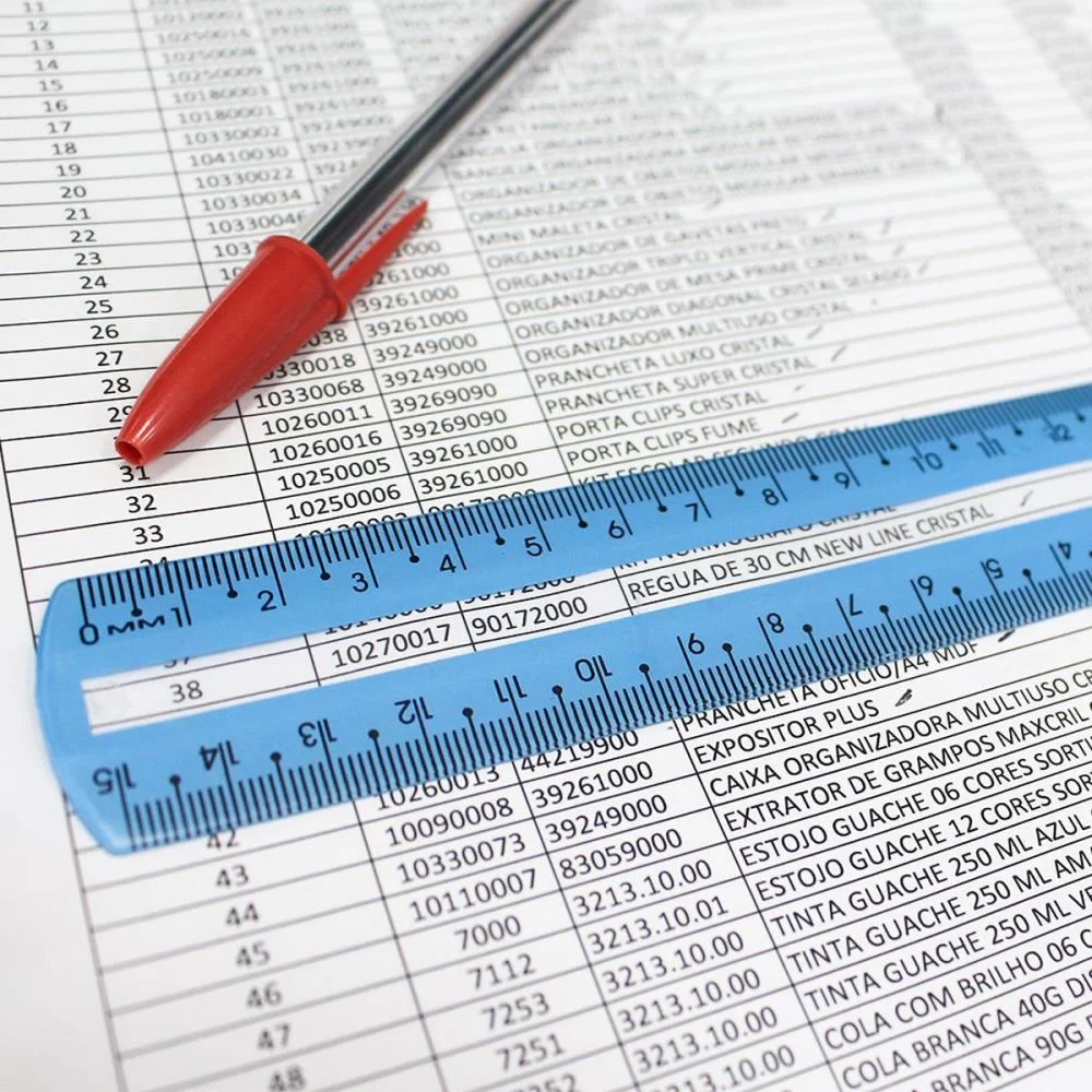 REGUA DE POLIESTIRENO GUIA DE LEITURA AZUL 15CM. MAXCRIL (PCT.C/10) - imagem 3