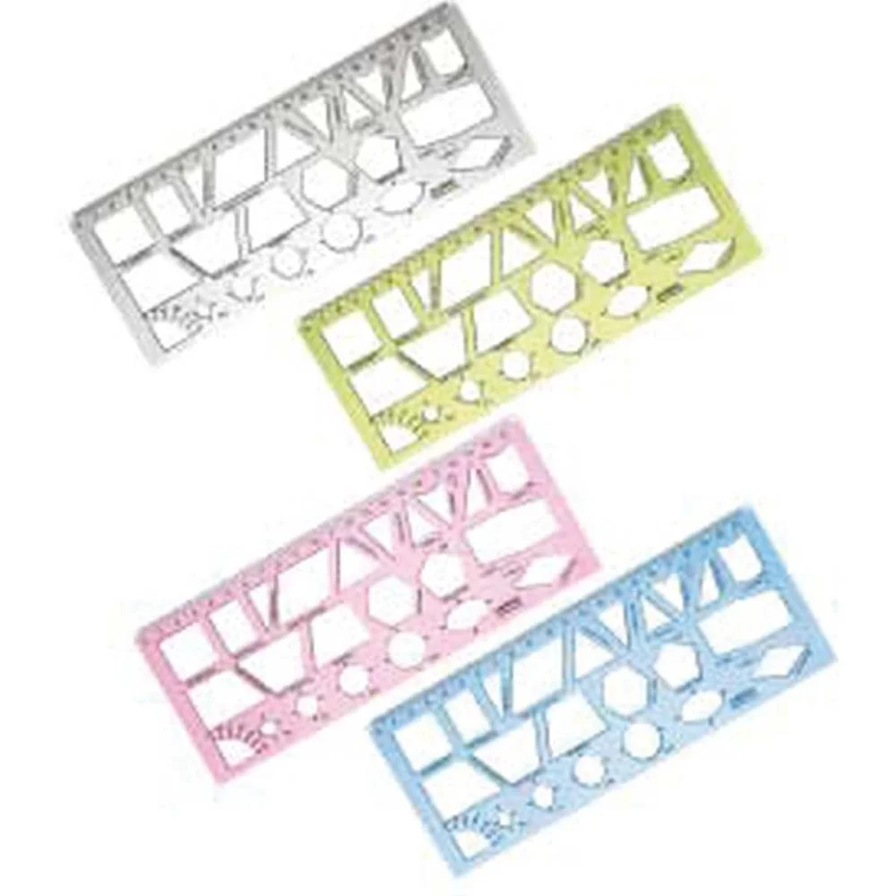 REGUA Plástica GEOMETRICA ESCOLAR CR 22CM MAXCRIL 10 Unidades - imagem 4