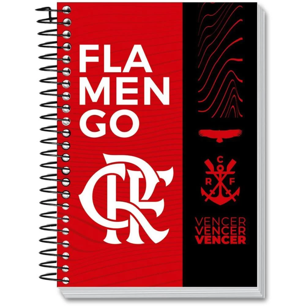 CADERNO 10X1 CAPA DURA FLAMENGO 160FLS KIT (PCT.C/04) - imagem 3
