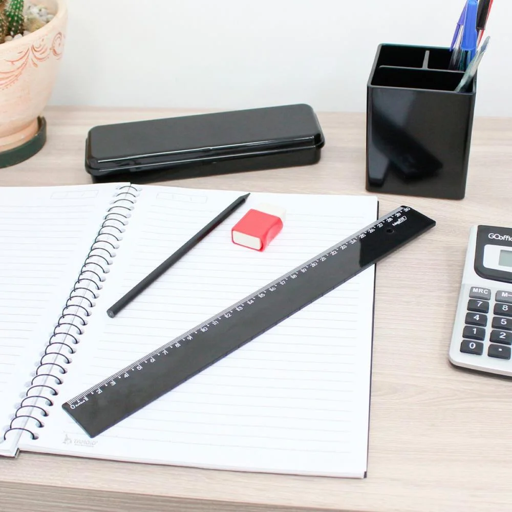 REGUA DE POLIESTIRENO NEW LINE BLACK 30CM. MAXCRIL 10 Unidades - imagem 4