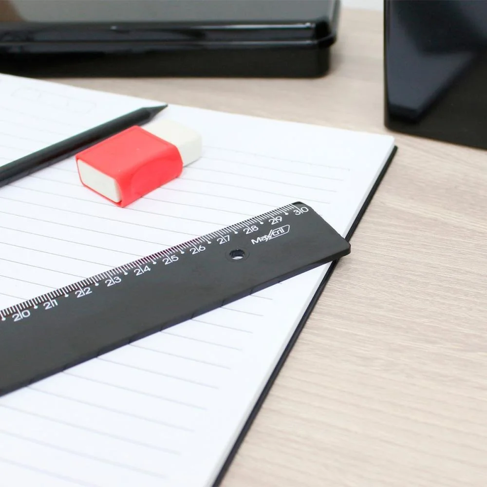 REGUA DE POLIESTIRENO NEW LINE BLACK 30CM. MAXCRIL 10 Unidades - imagem 5