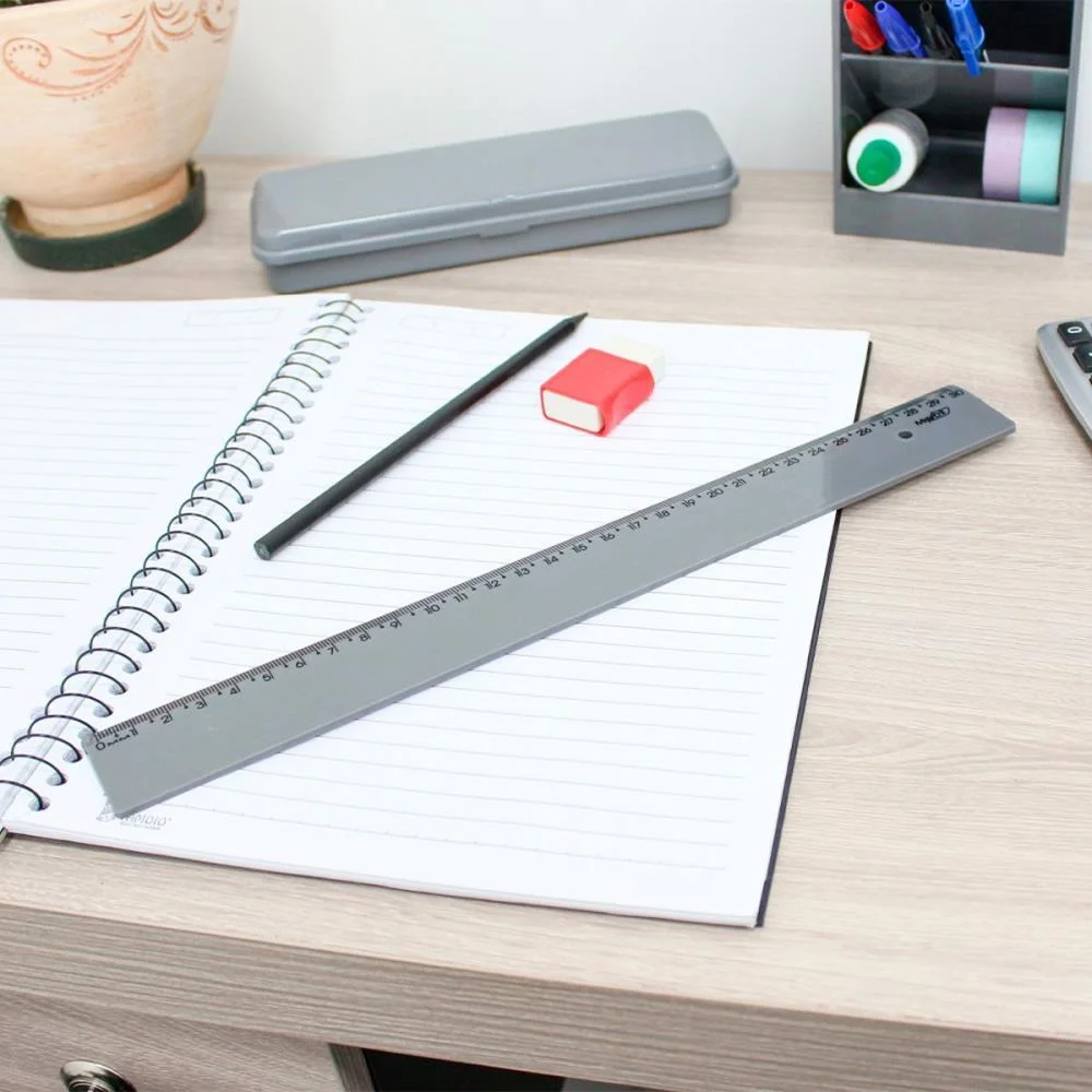 REGUA DE POLIESTIRENO NEW LINE CINZA 30CM. MAXCRIL (PCT.C/10) - imagem 5