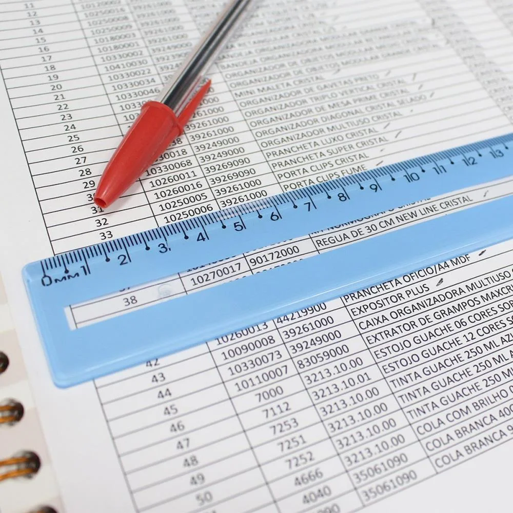 REGUA DE POLIESTIRENO GUIA DE LEITURA AZUL 30CM. MAXCRIL 10 Unidades - imagem 4