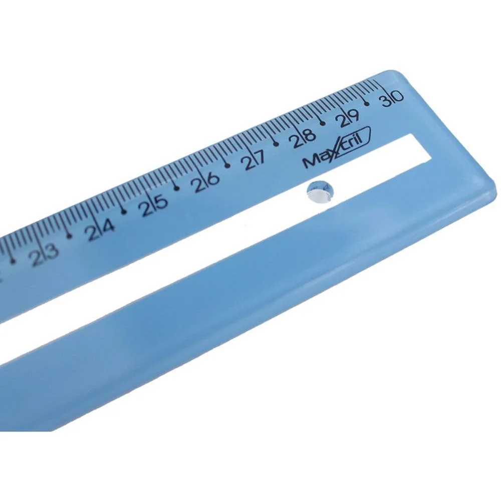 REGUA DE POLIESTIRENO GUIA DE LEITURA AZUL 30CM. MAXCRIL 10 Unidades - imagem 5