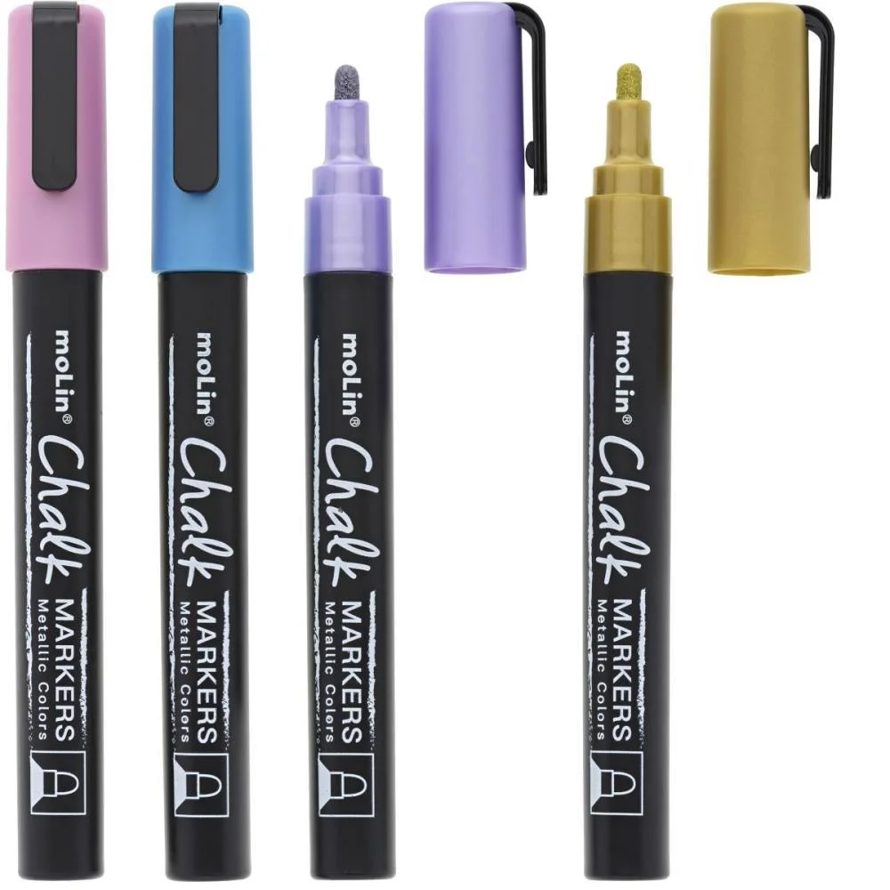 GIZ LIQUIDO 4 CORES METALICAS MOLIN (ESTOJO) - imagem 3