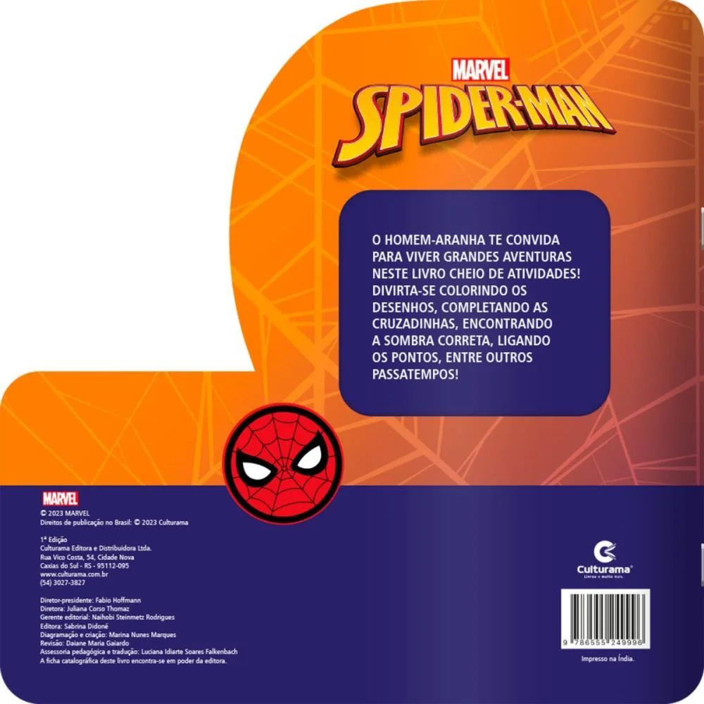 LIVRO DE ATIVIDADES RECORTADO HOMEM ARANHA 24PGS CULTURAMA (UNIDADE) - imagem 4