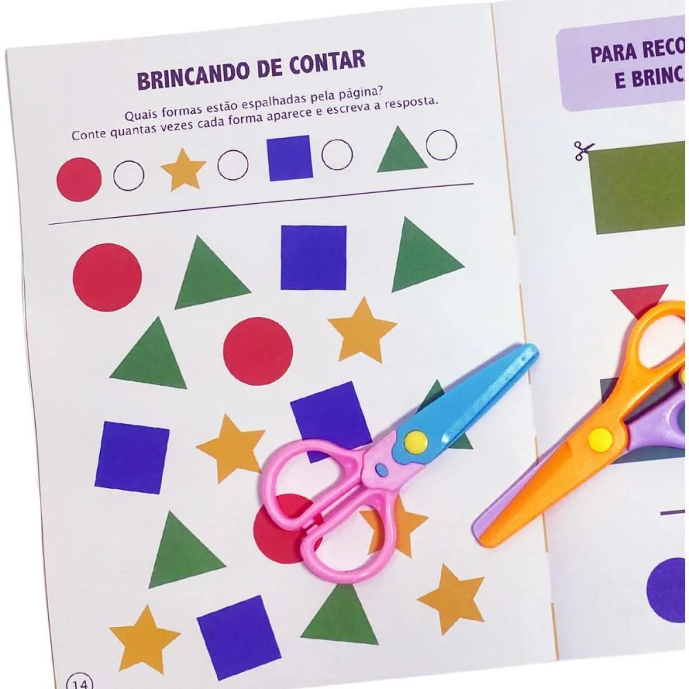 LIVRO DE ATIVIDADES RECORTAR E BRINCAR FORMAS 16PG MAGIC KIDS (UNIDADE) - imagem 6