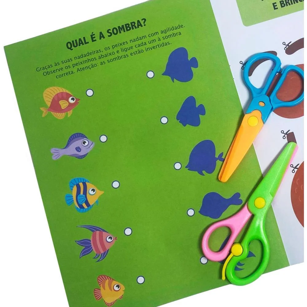 LIVRO DE ATIVIDADES RECORTAR E BRINCAR ANIMAIS MAR MAGIC KIDS (UNIDADE) - imagem 6