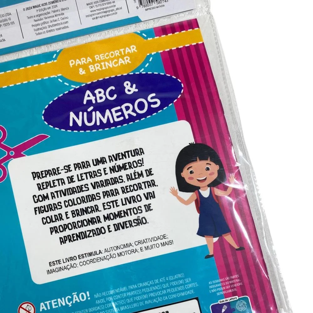 LIVRO DE ATIVIDADES RECORTAR E BRINCAR ABC/NUMEROS MAGIC KIDS (UNIDADE) - imagem 4
