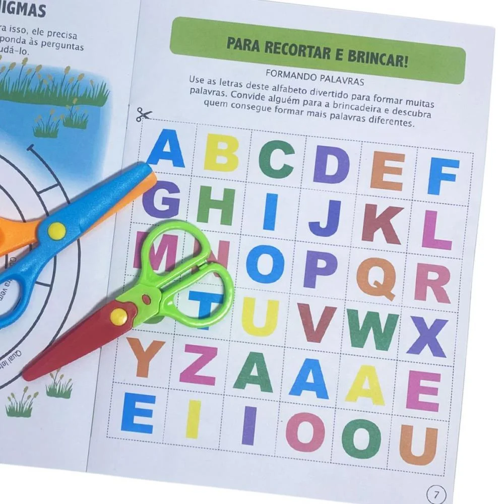 LIVRO DE ATIVIDADES RECORTAR E BRINCAR ABC/NUMEROS MAGIC KIDS (UNIDADE) - imagem 5